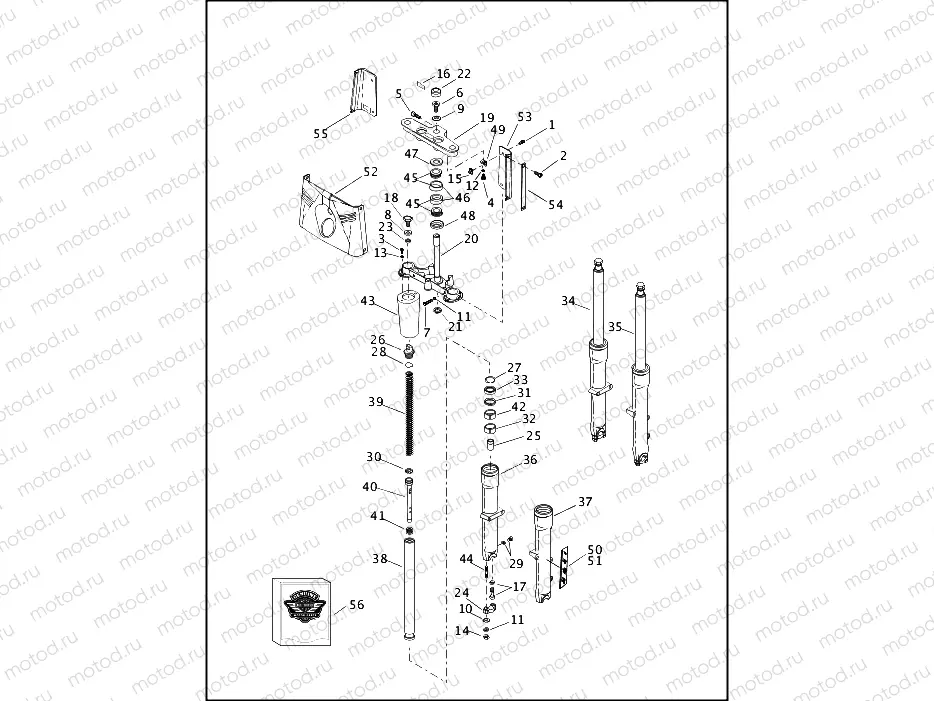 FRONT FORK - FLSTC & FLSTF (1 OF 2)