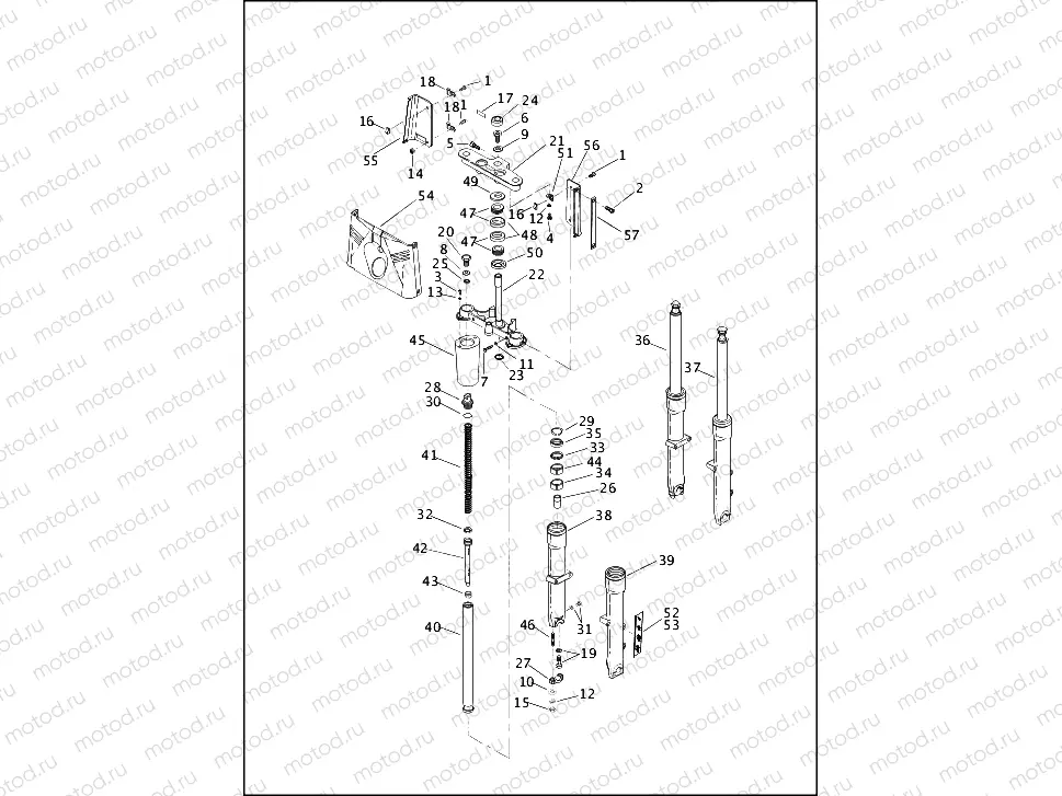 FRONT FORK - FLSTC/I & FLSTF/I (1 OF 2)