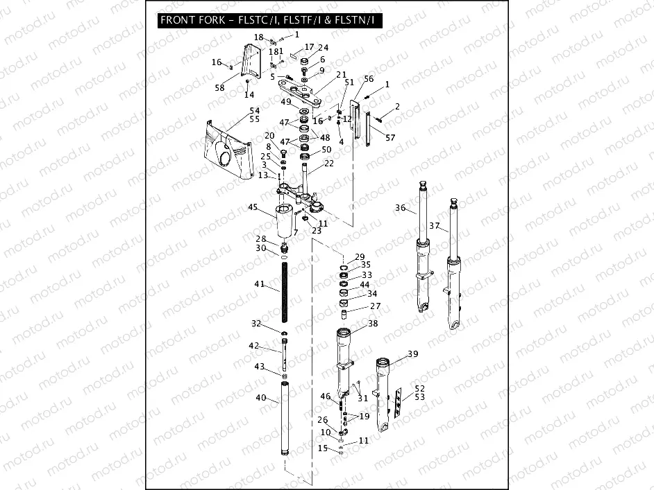 FRONT FORK - FLSTC/I, FLSTF/I & FLSTN/I (1 OF 2)