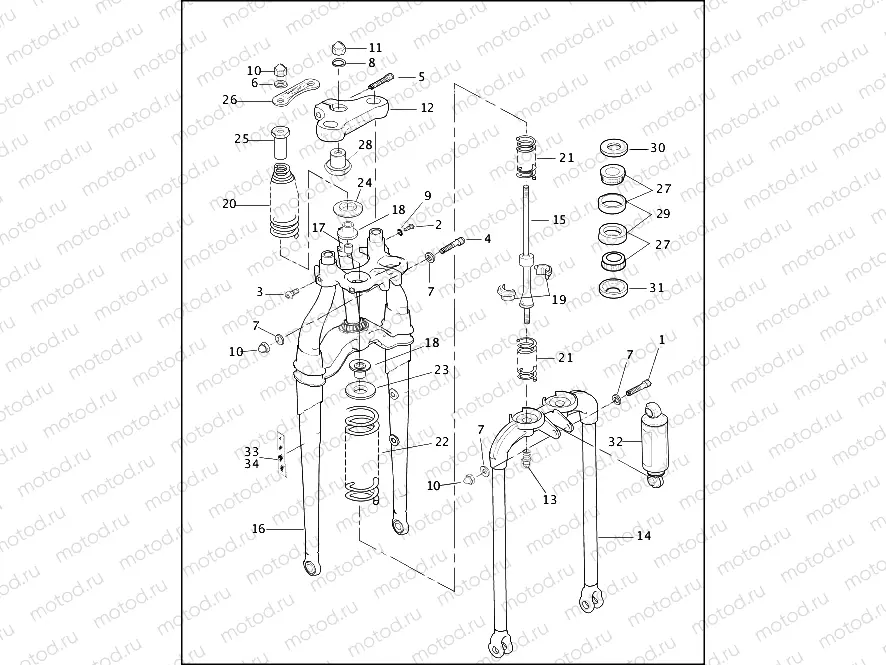 FRONT FORK - FLSTS/I