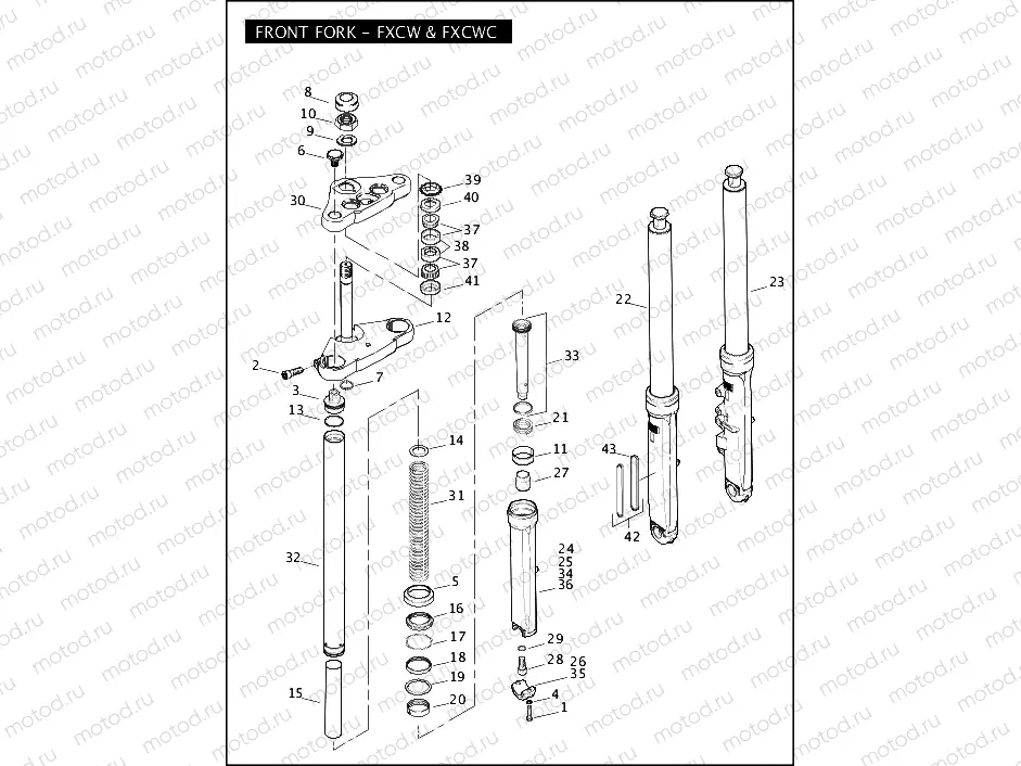 FRONT FORK - FXCW & FXCWC