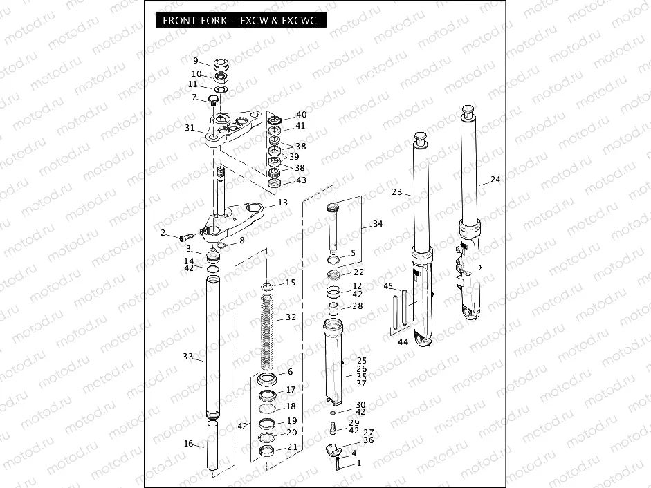 FRONT FORK - FXCW & FXCWC