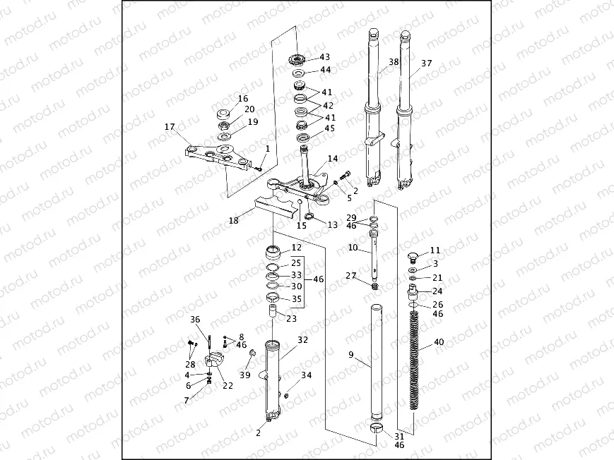 FRONT FORK - FXDWG