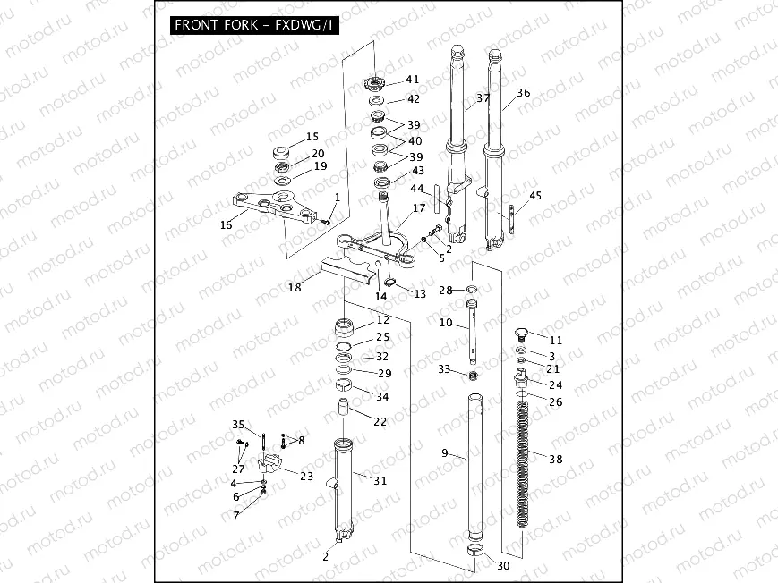 FRONT FORK - FXDWG/I