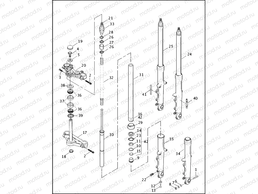 FRONT FORK - FXDX & FXDXT