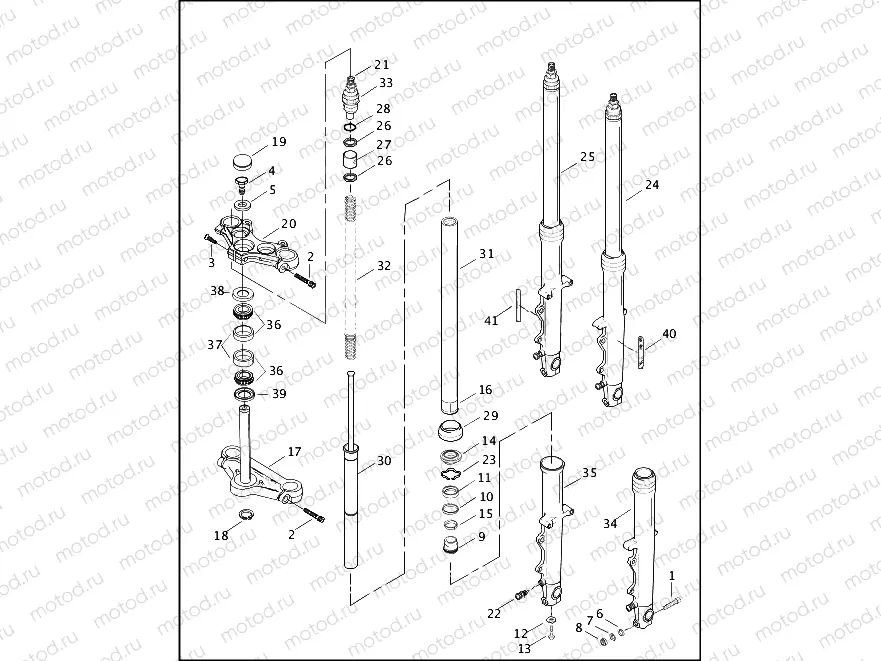 FRONT FORK - FXDX & FXDXT