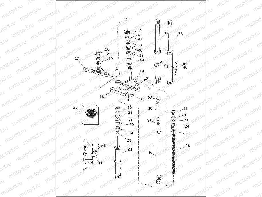FRONT FORK - FXST & FXSTB