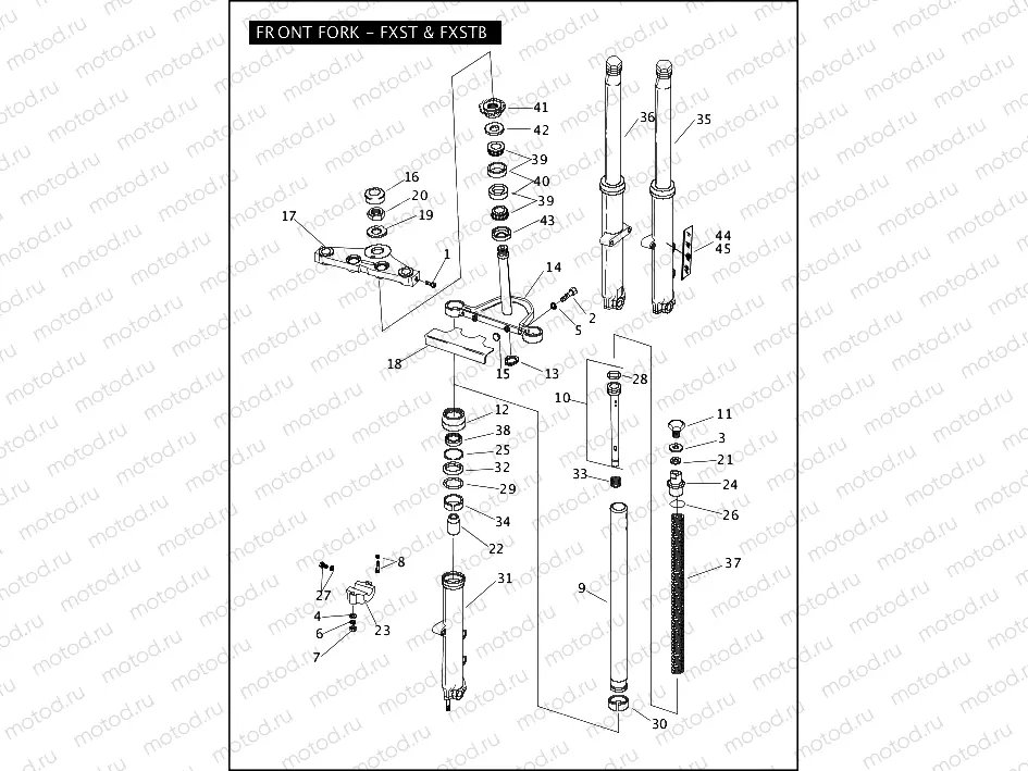 FRONT FORK - FXST, FXSTB, FXSTC