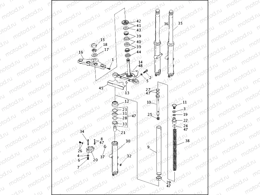 FRONT FORK - FXSTC