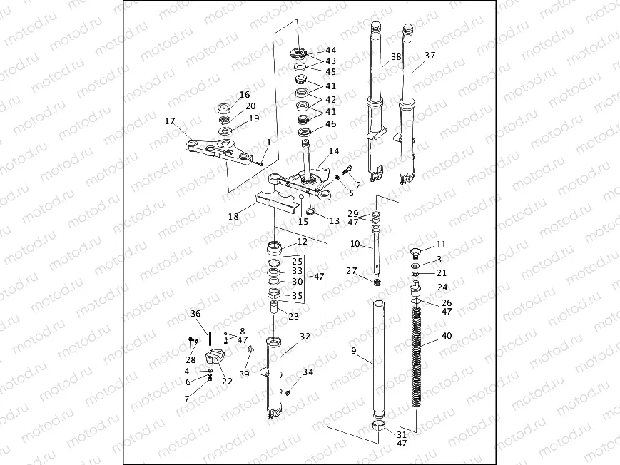FRONT FORK - FXSTC