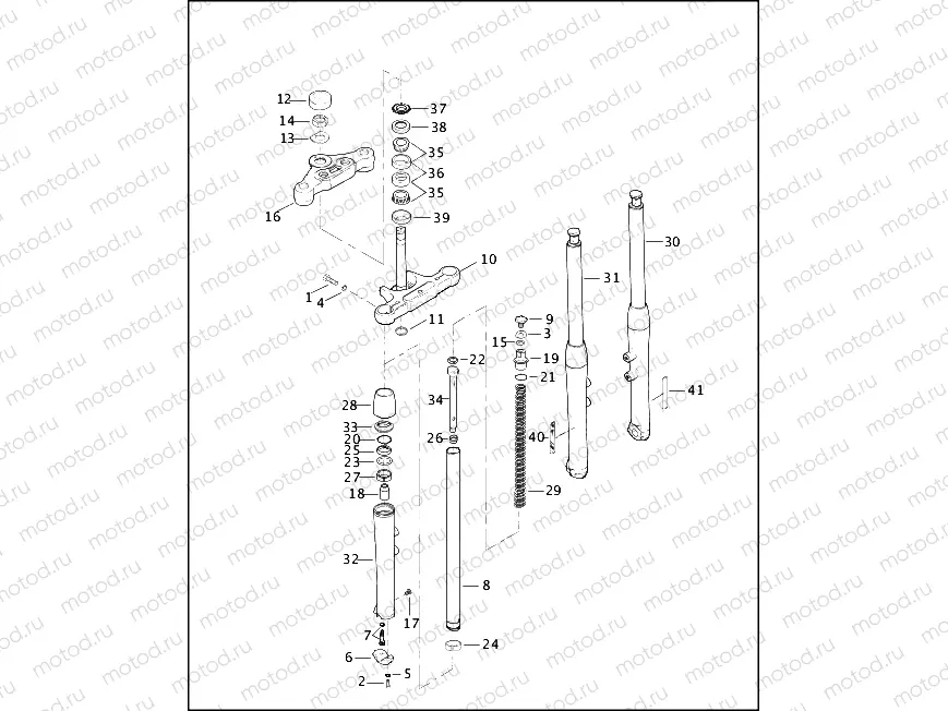 FRONT FORK - FXSTD/I