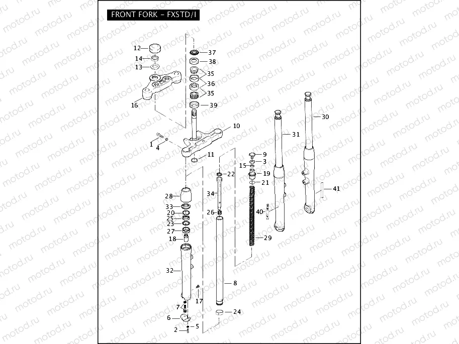 FRONT FORK - FXSTD/I