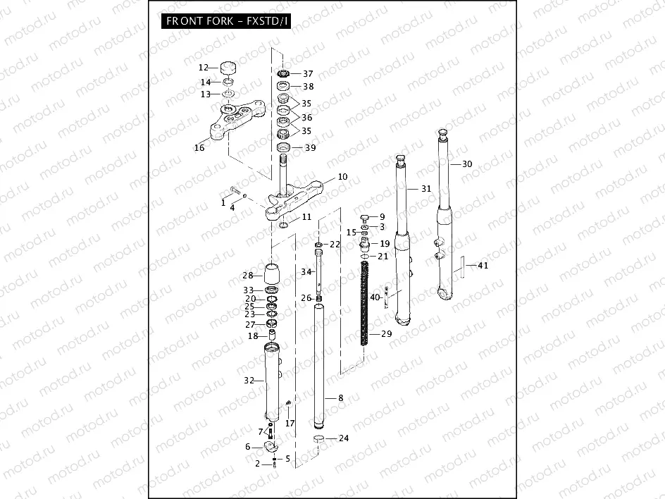 FRONT FORK - FXSTD/I