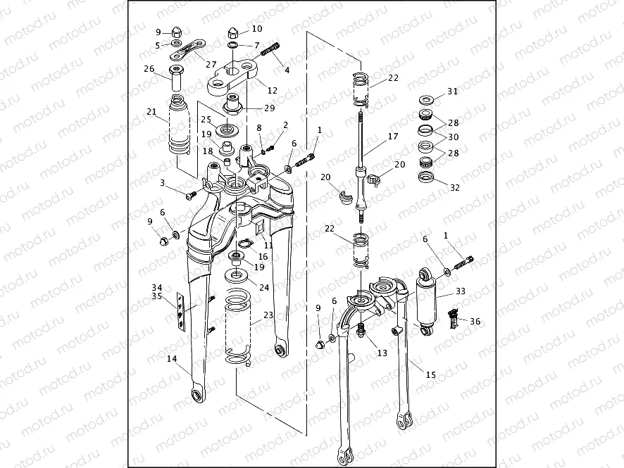 FRONT FORK - FXSTS/I