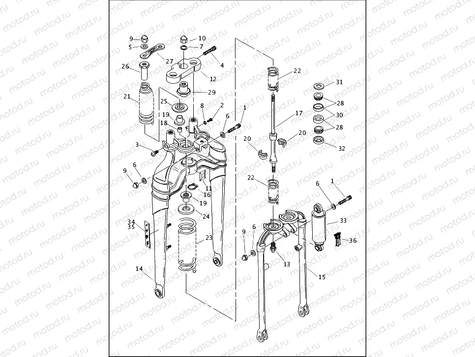 FRONT FORK - FXSTS/I