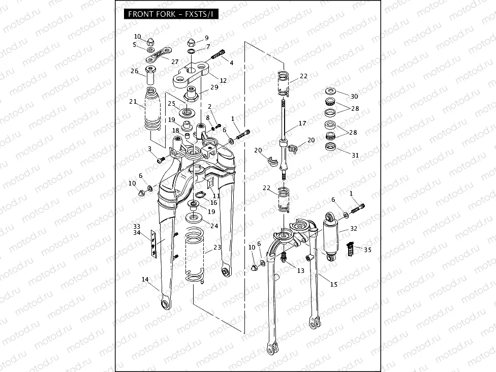 FRONT FORK - FXSTS/I