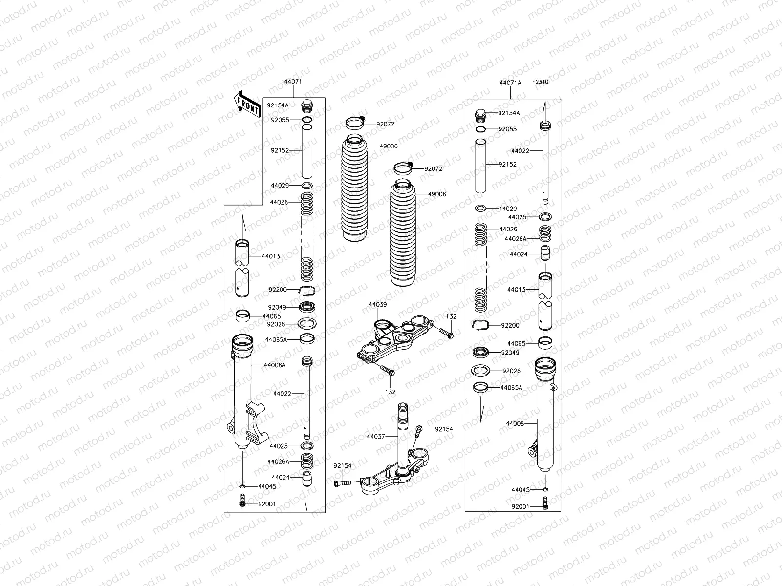 Front Fork(-JKALX125CCDA09710)