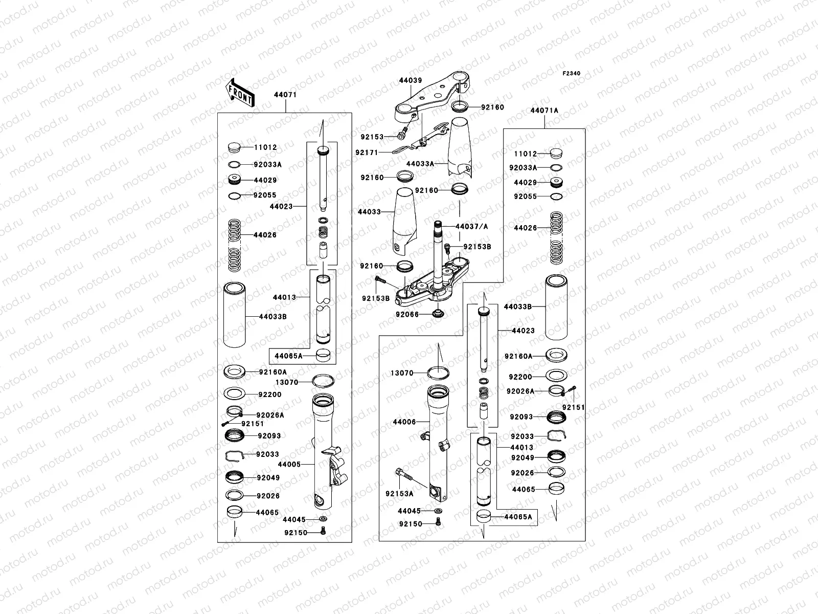 Front Fork(-JKAVN2B1 7A015508)