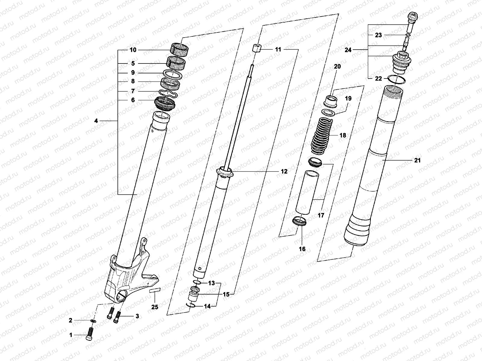 Front Fork Left (989R)