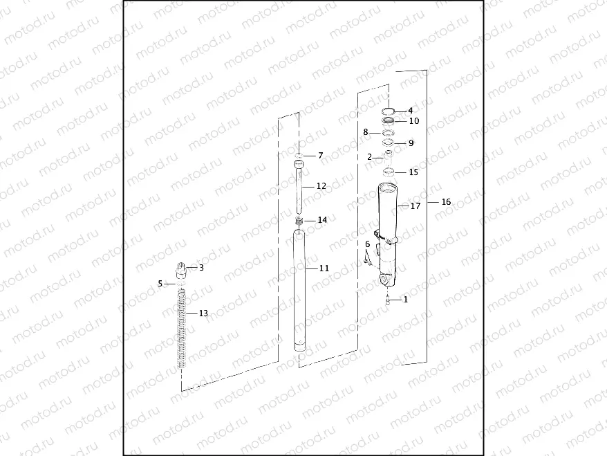 FRONT FORK - LEFT (NONFAIRING)