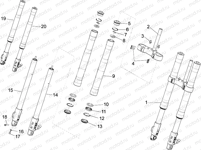 Front fork Ming Xing