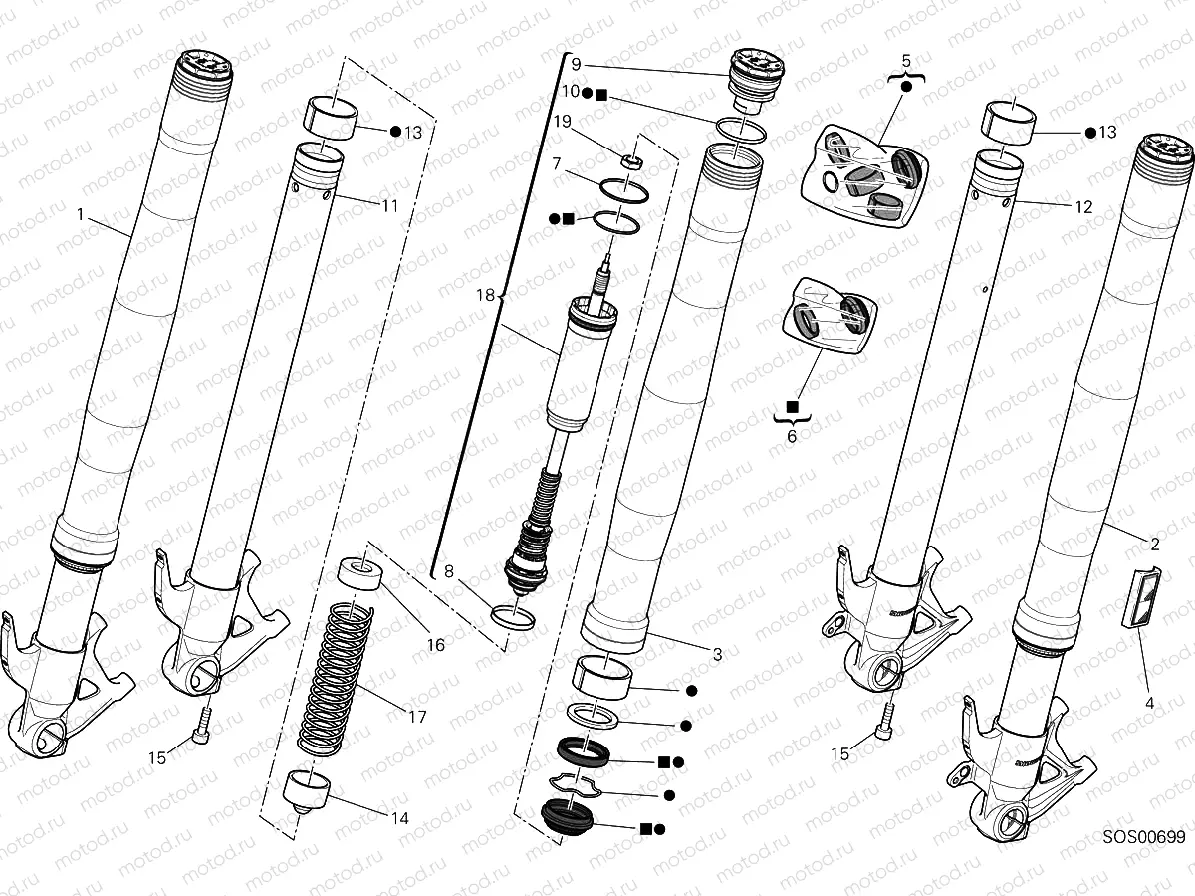 FRONT FORK [MOD:959,959 AWS]