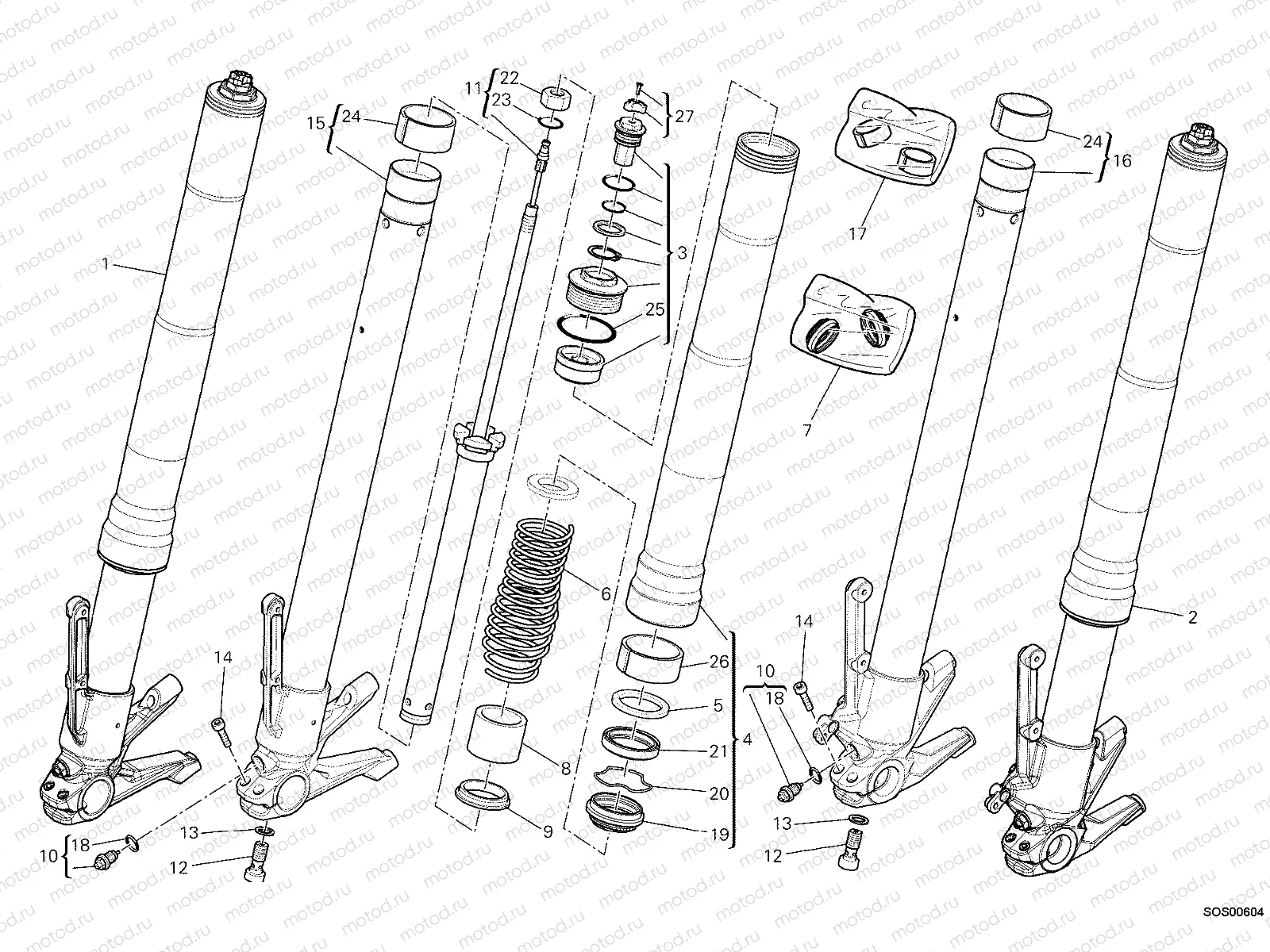 FRONT FORK [MOD:DVLC;XST:AUS,EUR,FRA,JAP]
