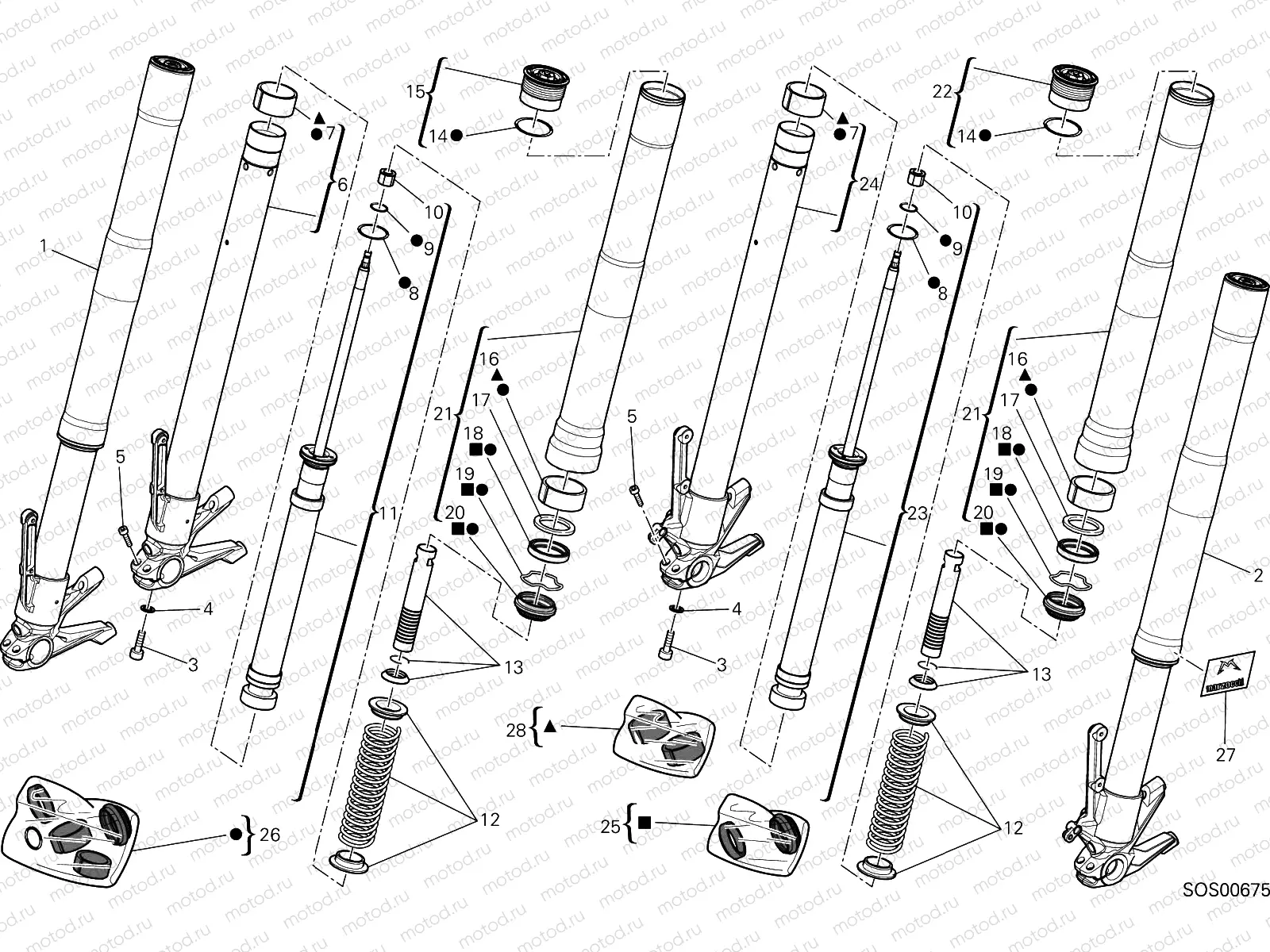 FRONT FORK [MOD:HYM-SP;XST:AUS,EUR,FRA,JAP]