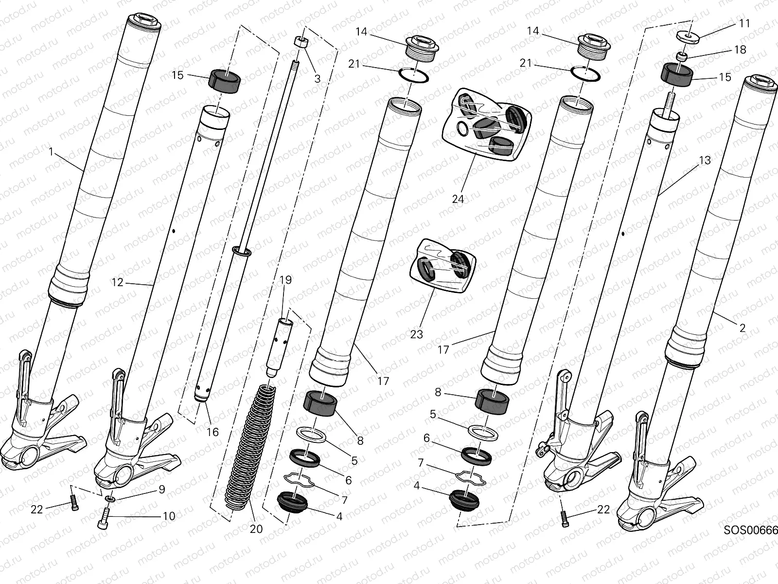 FRONT FORK [MOD:HYP STR;XST:AUS,EUR,FRA,JAP,TWN]
