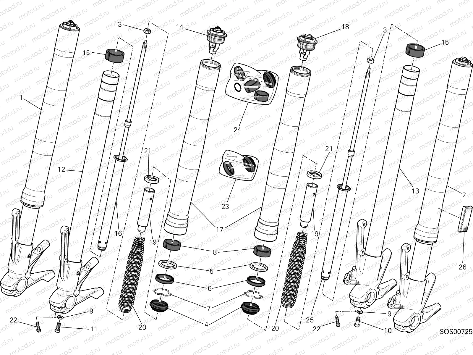 FRONT FORK [MOD:M 1200;XST:CHN]