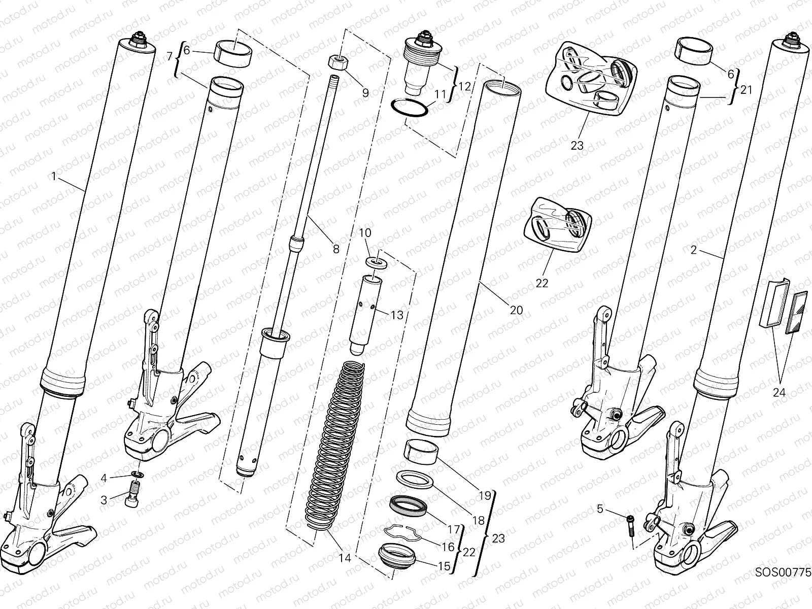 FRONT FORK [MOD:MS1200]