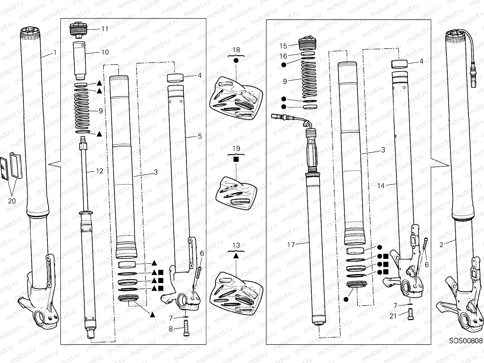FRONT FORK [MOD:MS1200E]