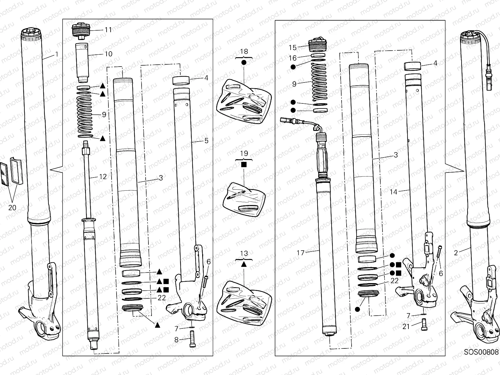 FRONT FORK [MOD:MS1200E]