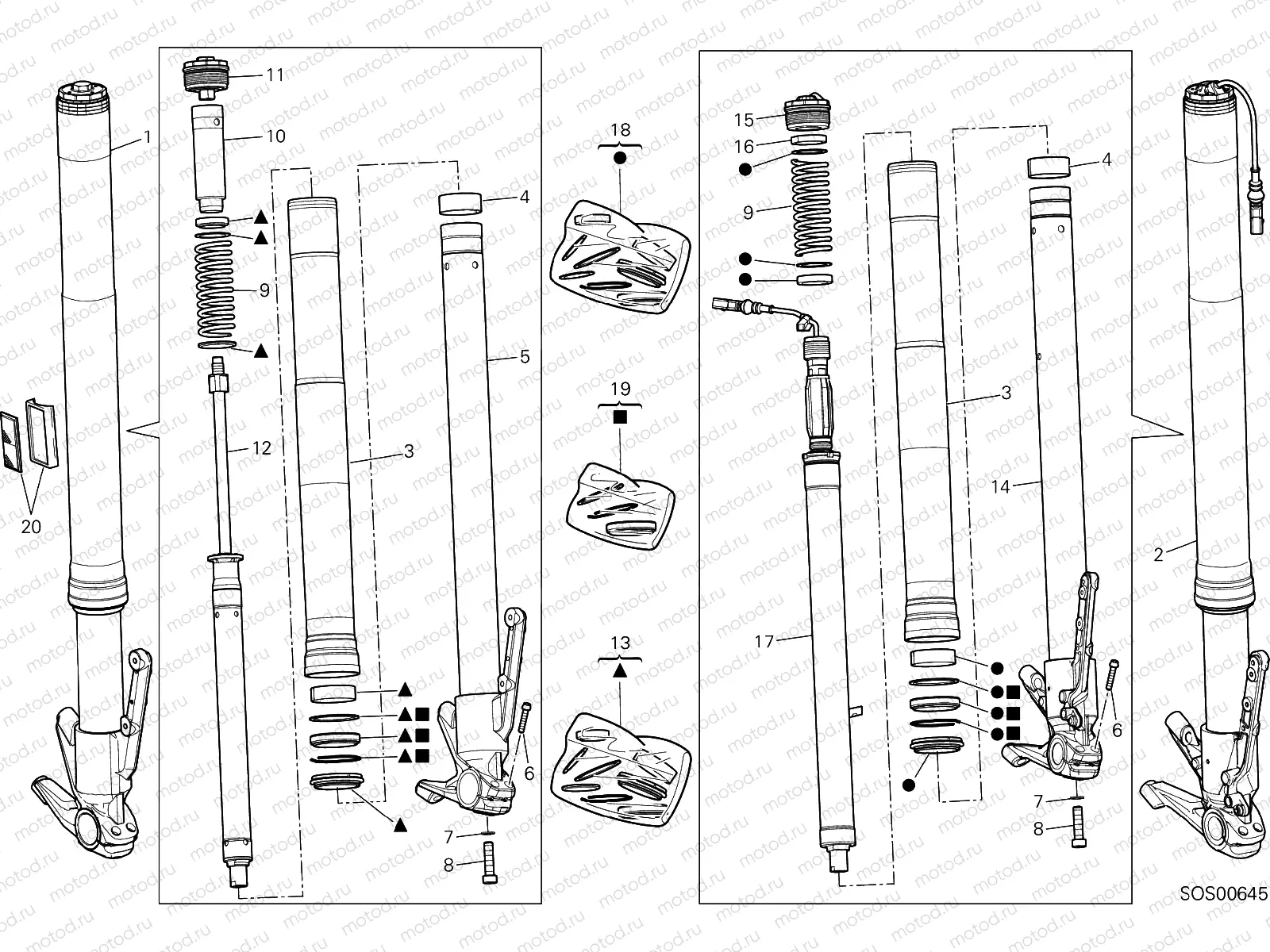 FRONT FORK [MOD:MS1200S]
