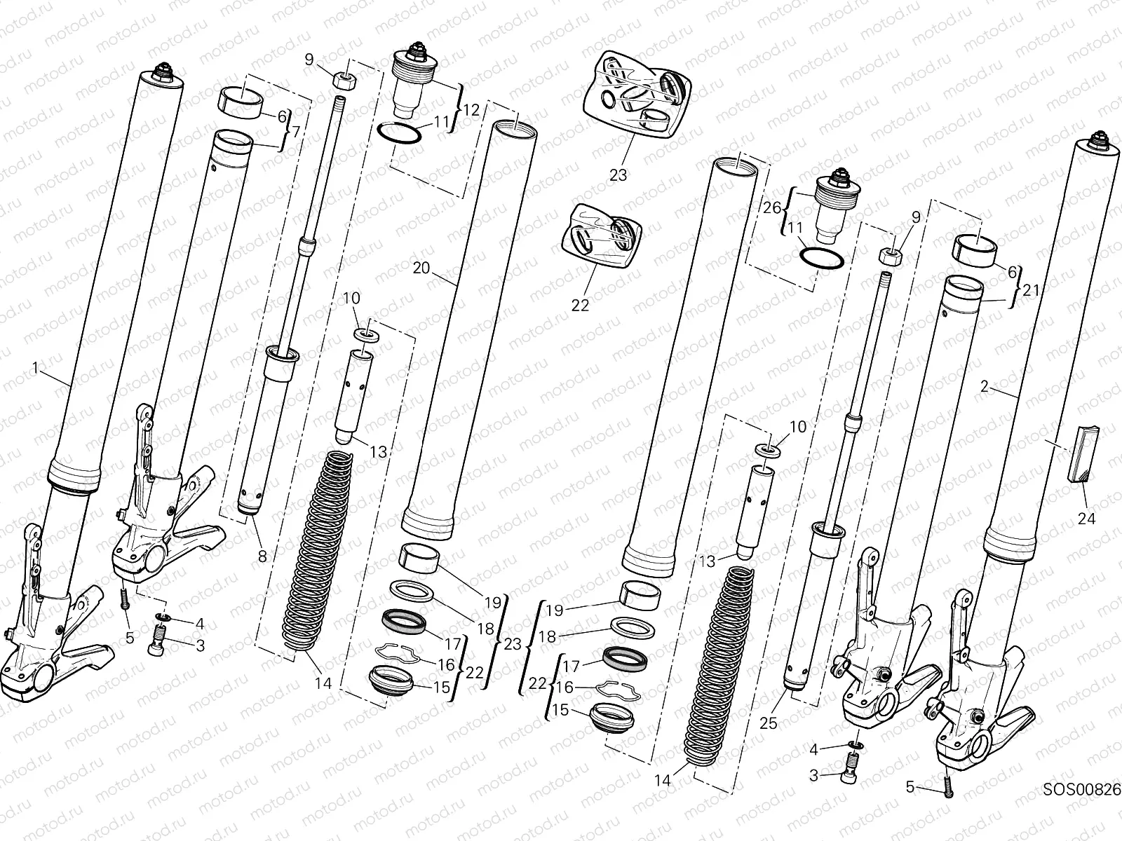 FRONT FORK [MOD:MS950]