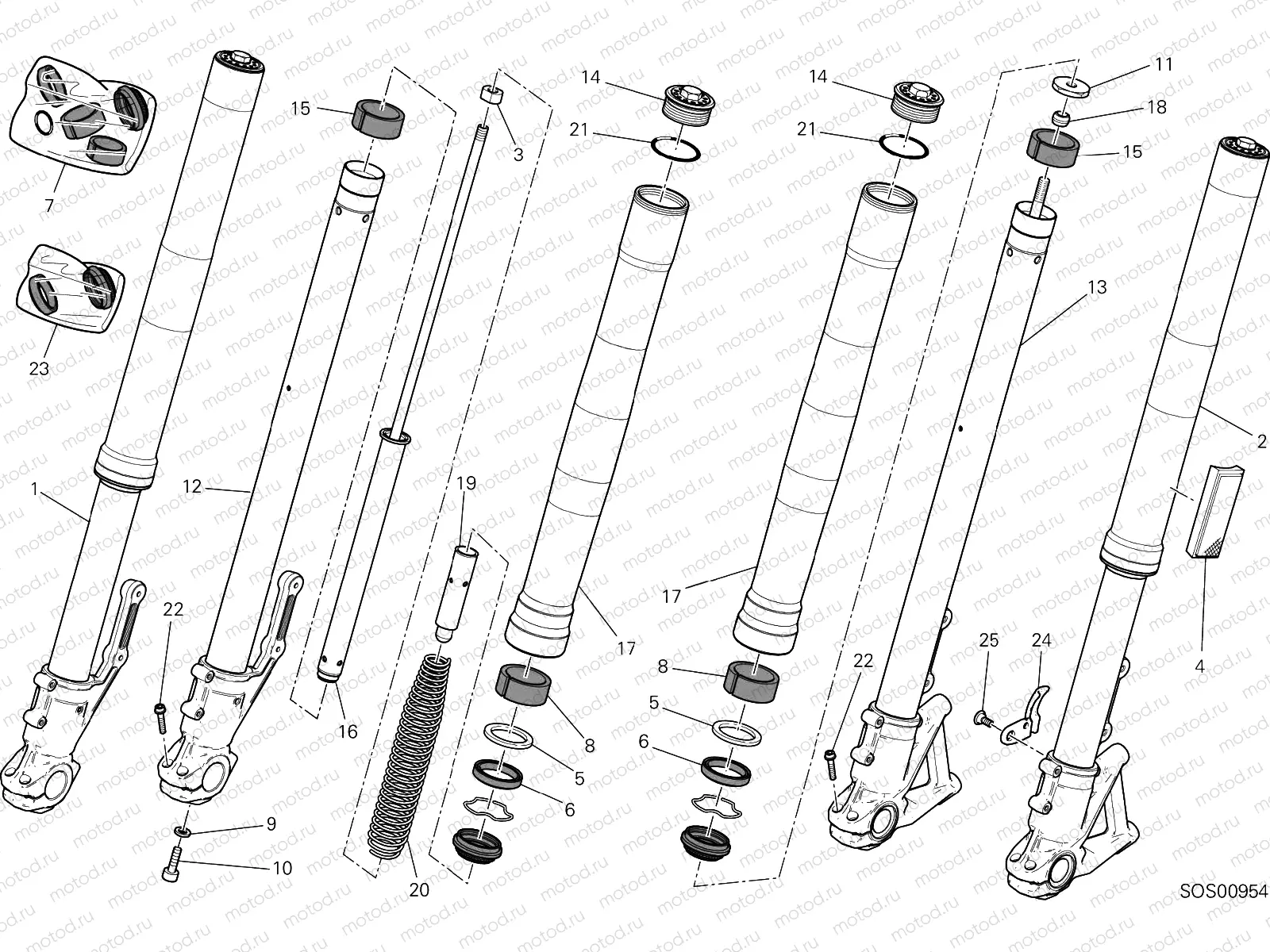 FRONT FORK [MOD:SCR800NS]