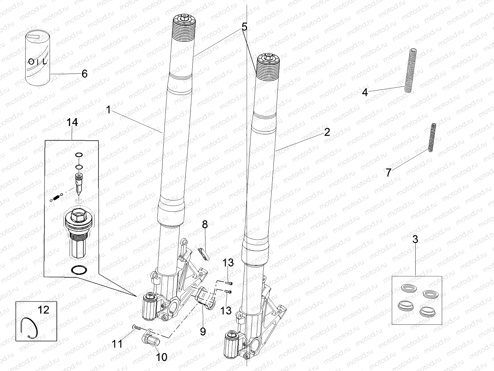 Front fork Ohlins
