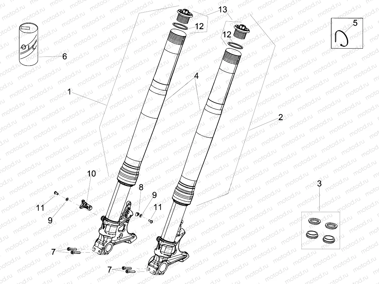 Front fork Ohlins