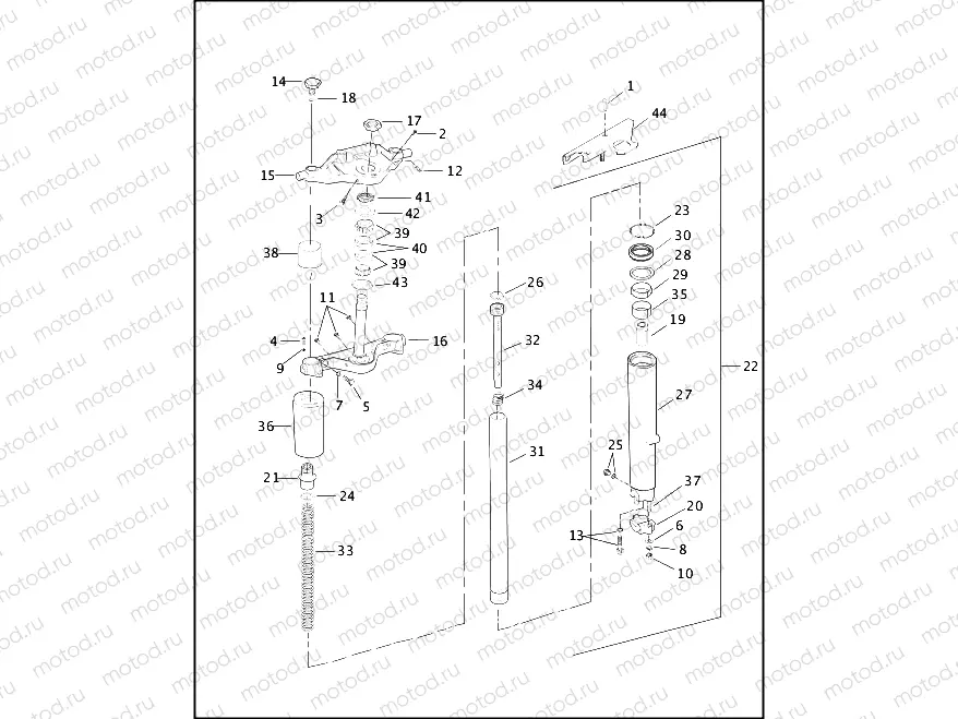 FRONT FORK - RIGHT (2 OF 2)