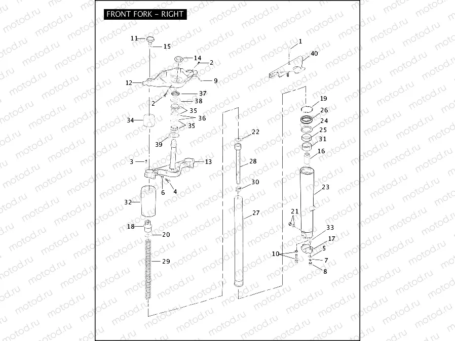 FRONT FORK - RIGHT
