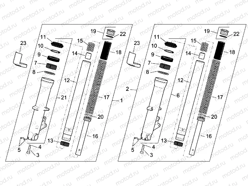 Front fork - STANDARD