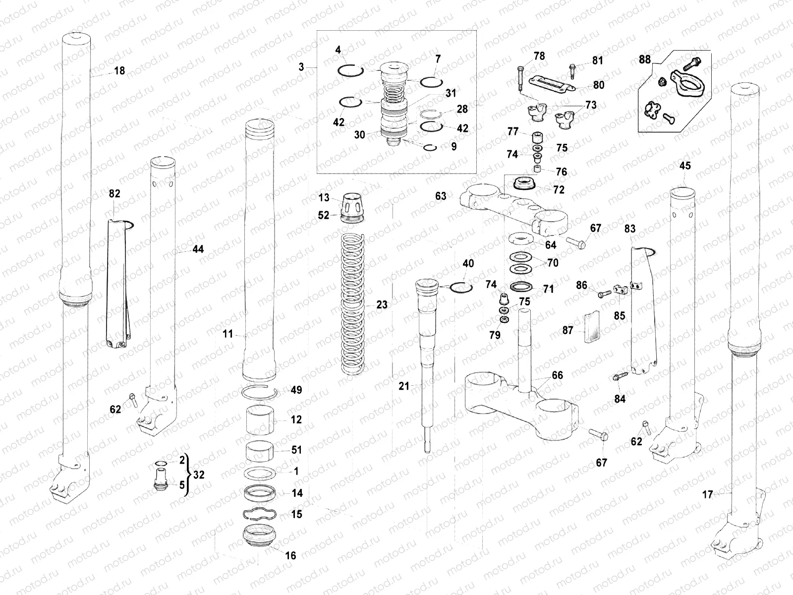 FRONT FORK (TC-TXC450-510)