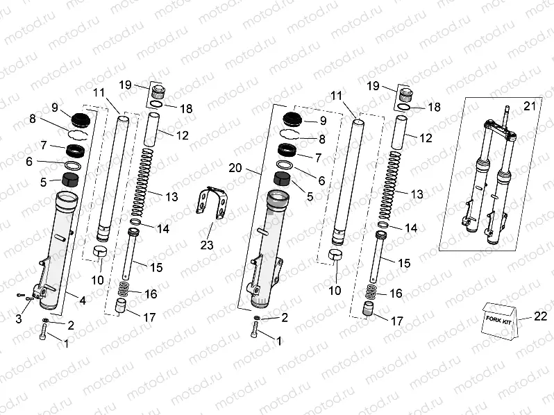 Front fork-Trail Version