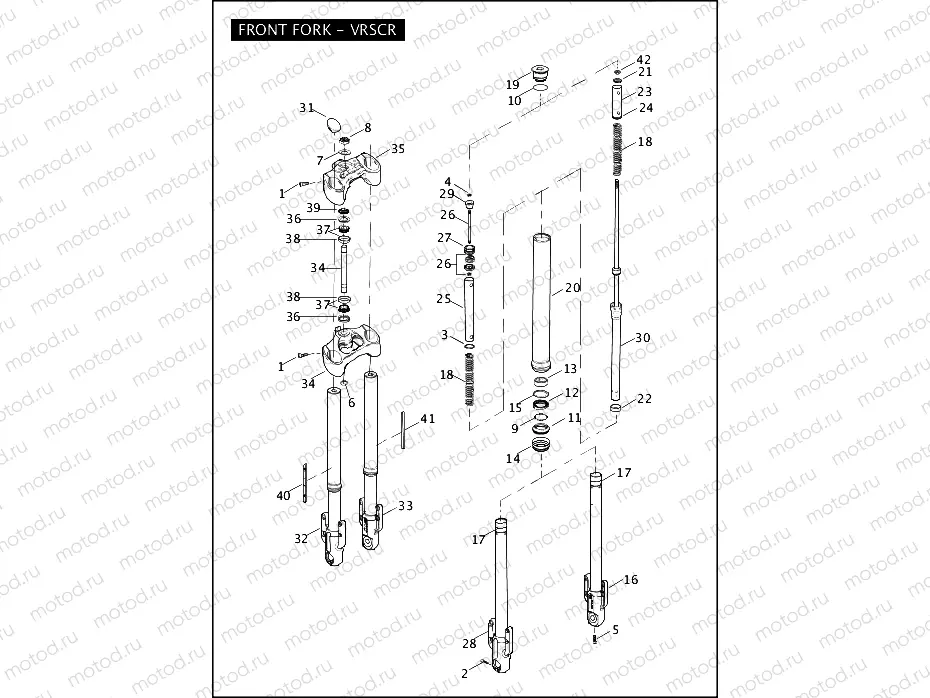 FRONT FORK - VRSCR