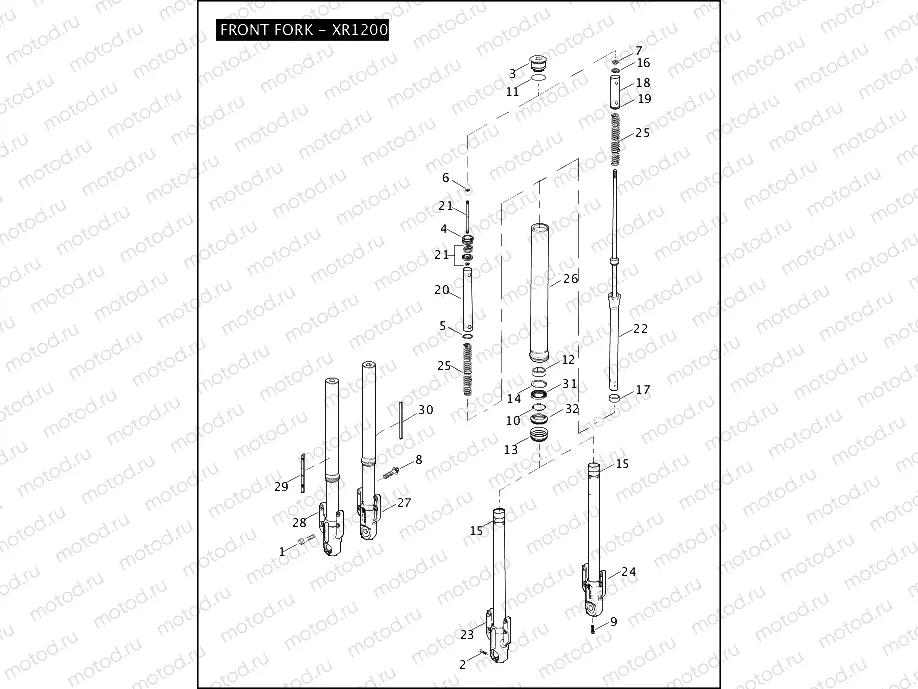 FRONT FORK - XR1200