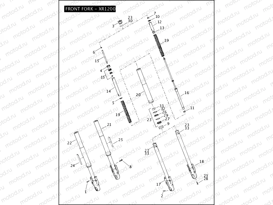 FRONT FORK - XR1200