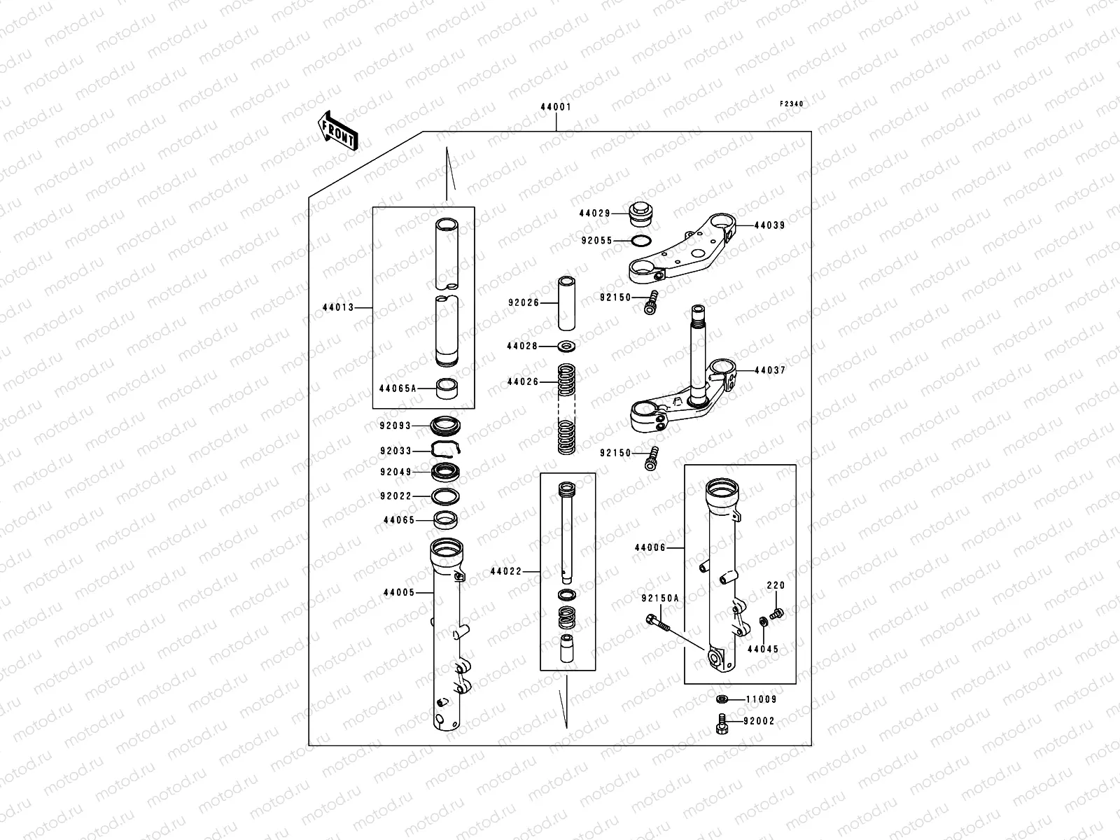Front Fork(-ZR750C-026125)