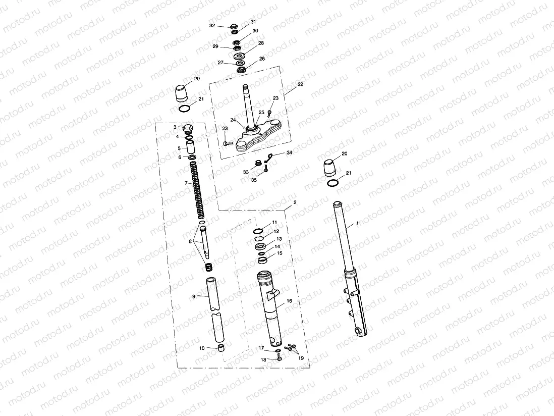 Front Forks & Lower Yoke 469051