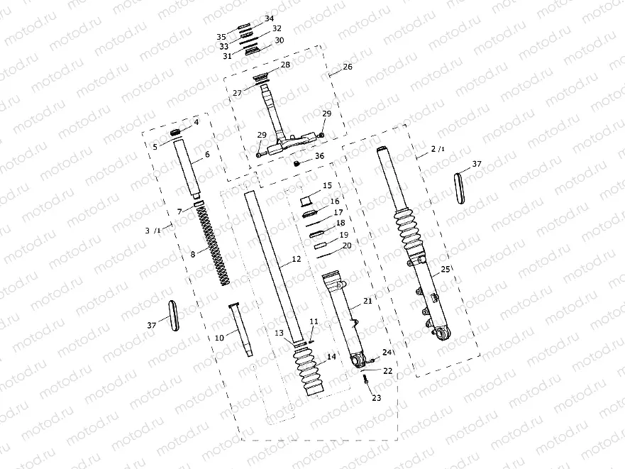 Front Forks & Lower Yoke > 914972 - All Expt BR & IN, > 917474 - BR & IN Only