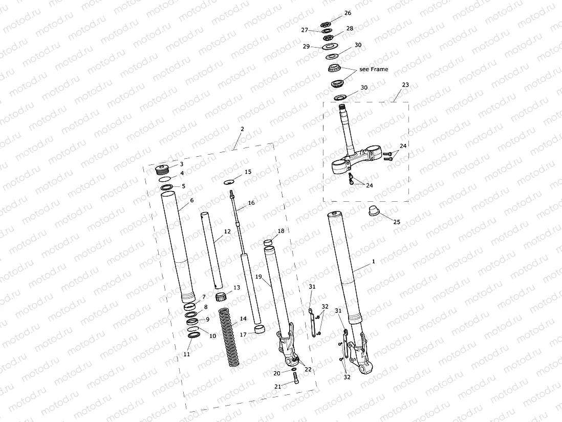 Front Forks & Lower Yoke LR